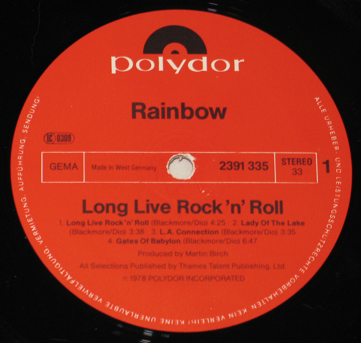 High Resolution Photos of rainbow long live rock roll germany 